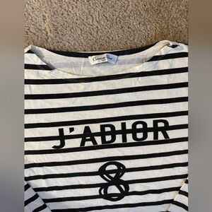 Dior 0J'ADIOR Striped Long Sleeve Tee